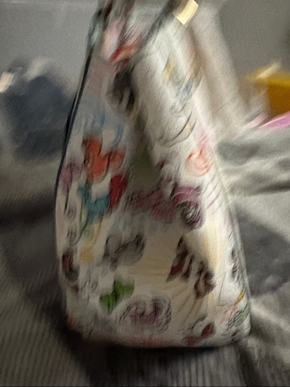 Dooney & Bourke White Multicolor Disney Sketch Print Satchel Bag - multi use - Picture 3 of 7